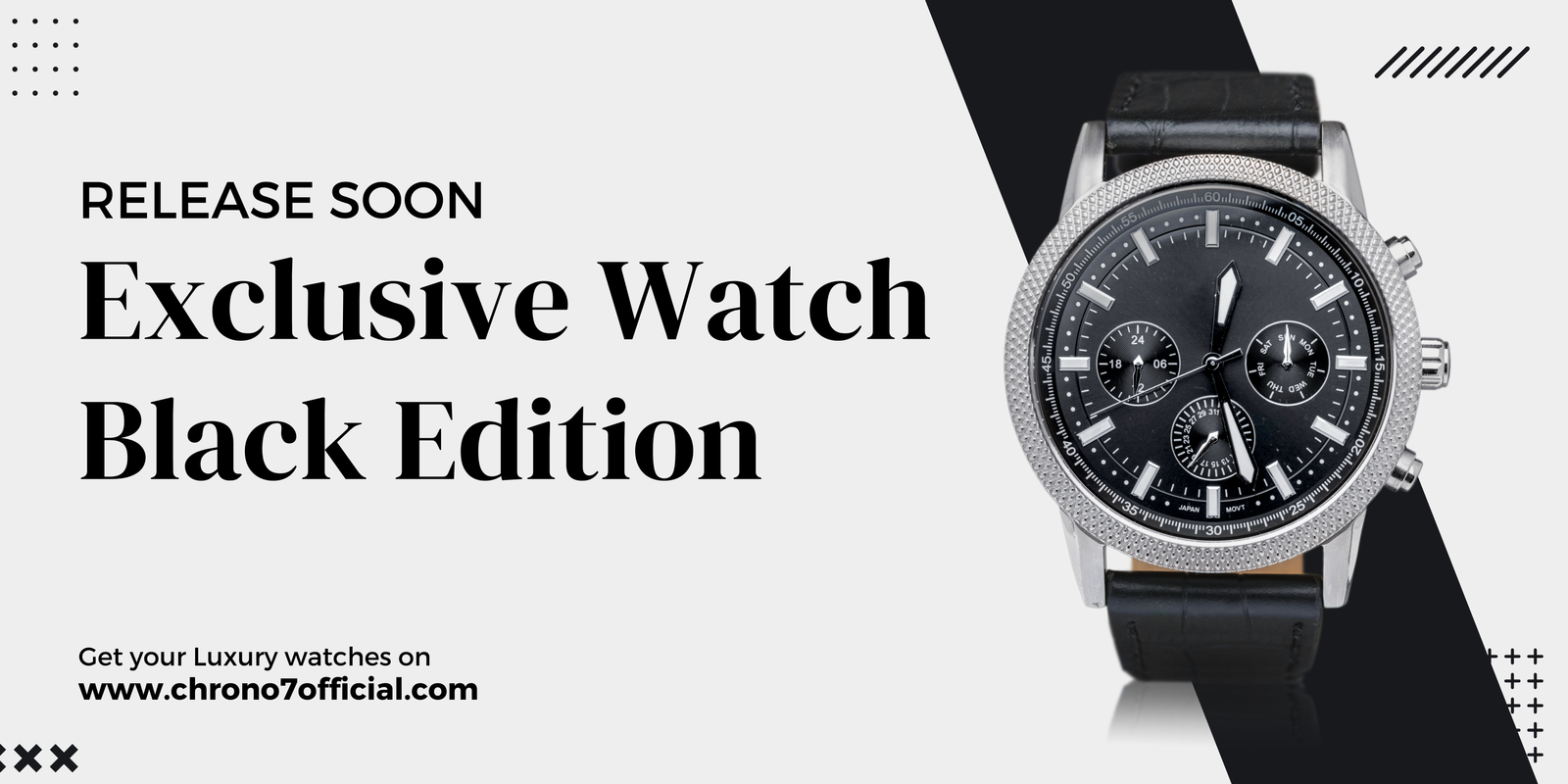 White Grey Modern Watches Banner